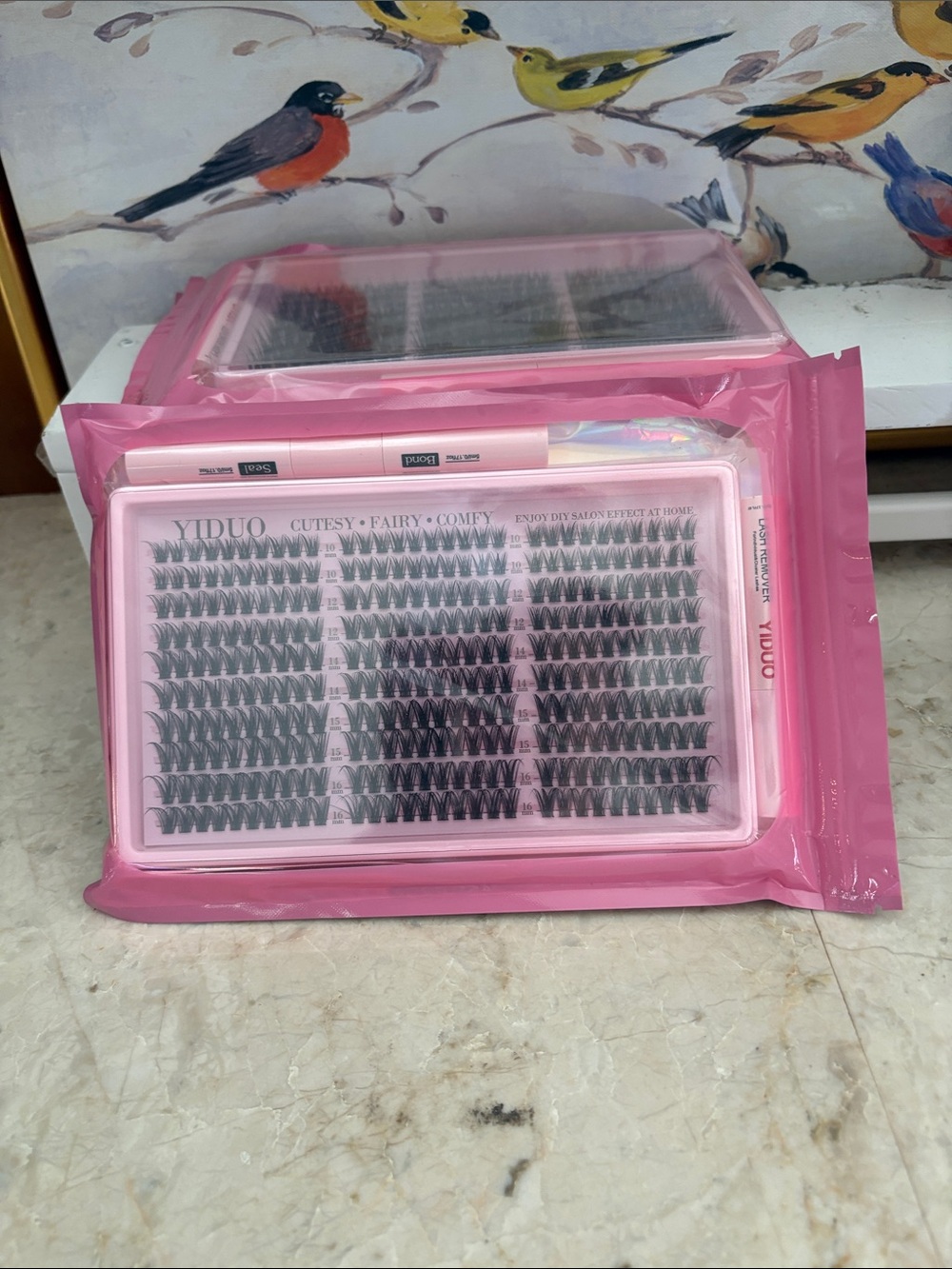 Pink Individual Eyelash Clusters - Pack of Lash Trays
